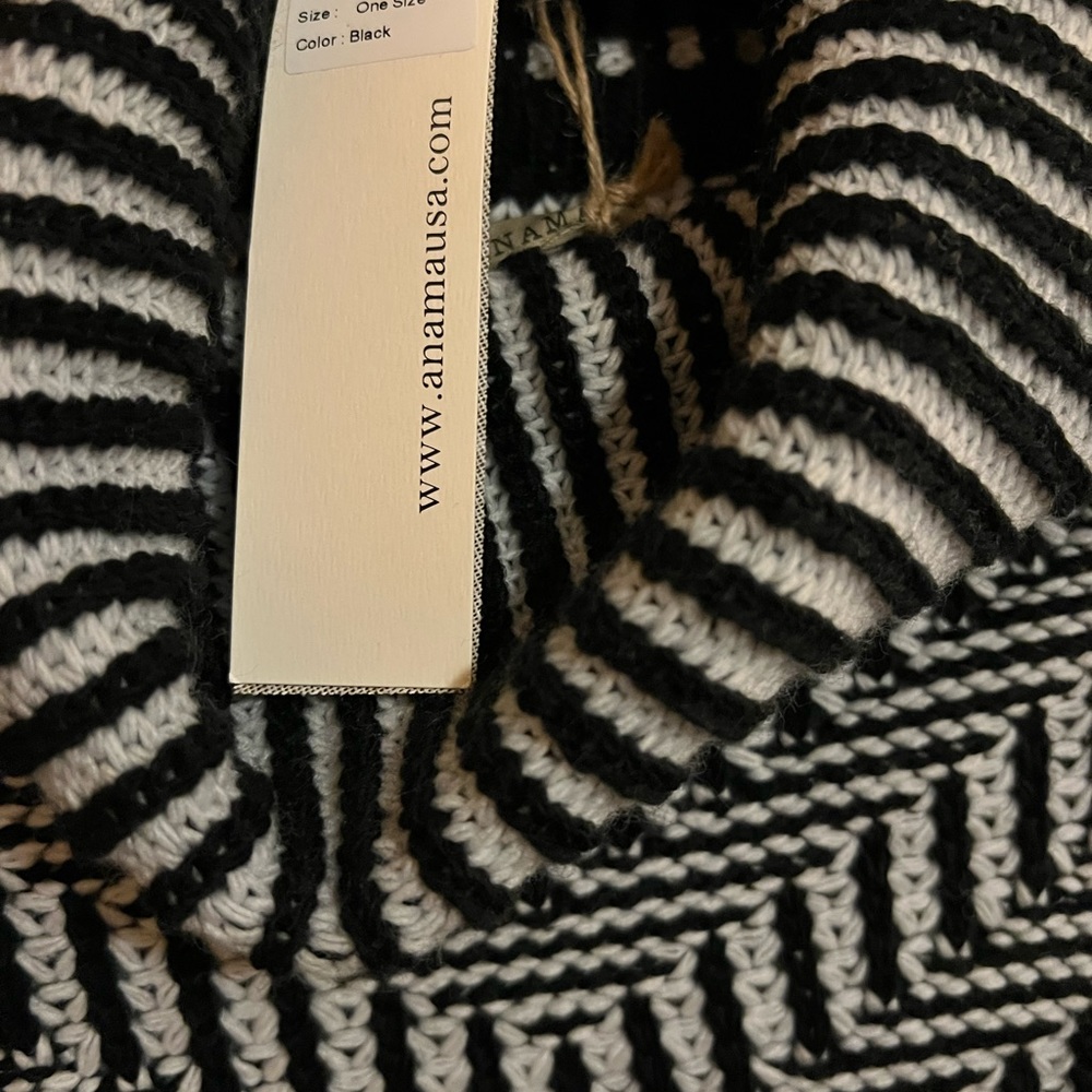 Fringed poncho.